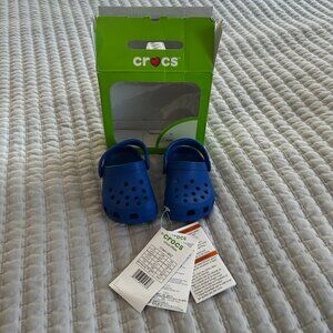 NWT Crocs Littles Toddler Blue C2/C3 Unisex Clog Shoes w/Strap – New in Box